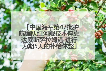 中国海军第47批护航编队红河舰技术停靠达累斯萨拉姆港 进行为期5天的补给休整