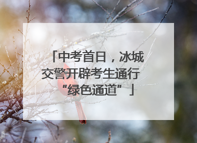 中考首日，冰城交警开辟考生通行“绿色通道”