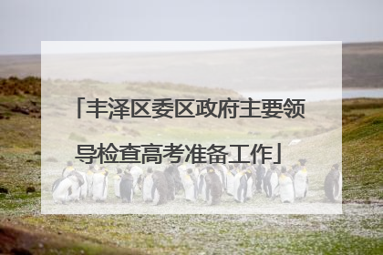 丰泽区委区政府主要领导检查高考准备工作