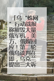 乌“蛛网”行动战报称摧毁大量俄军机，美方、俄媒回应！第二轮俄乌谈判在即，乌克兰提出三大诉求