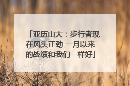 亚历山大：步行者现在风头正劲 一月以来的战绩和我们一样好