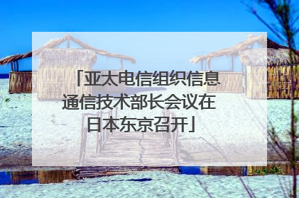 亚太电信组织信息通信技术部长会议在日本东京召开