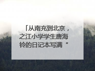 从南充到北京，之江小学学生唐海铃的日记本写满“梦想”和“世界”｜您牵挂的四川