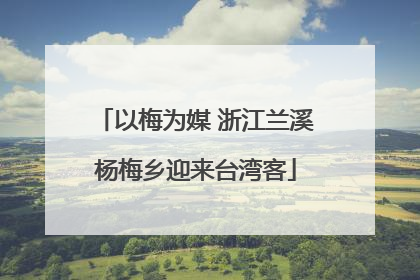 以梅为媒 浙江兰溪杨梅乡迎来台湾客