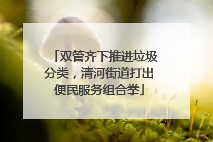 双管齐下推进垃圾分类，清河街道打出便民服务组合拳