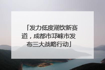 发力低度潮饮新赛道，成都市邛崃市发布三大战略行动