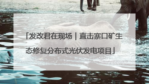 发改君在现场｜直击寨口矿生态修复分布式光伏发电项目