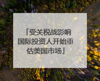 受关税战影响 国际投资人开始重估美国市场