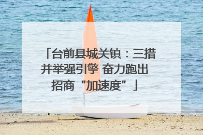 台前县城关镇：三措并举强引擎 奋力跑出招商“加速度”