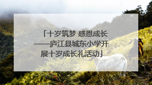 十岁筑梦 感恩成长——庐江县城东小学开展十岁成长礼活动