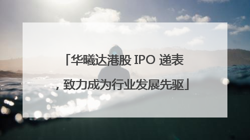 华曦达港股 IPO 递表，致力成为行业发展先驱