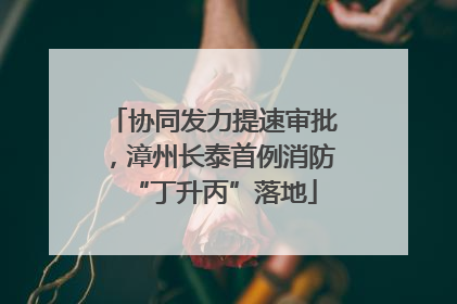协同发力提速审批，漳州长泰首例消防“丁升丙”落地