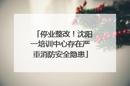 停业整改！沈阳一培训中心存在严重消防安全隐患