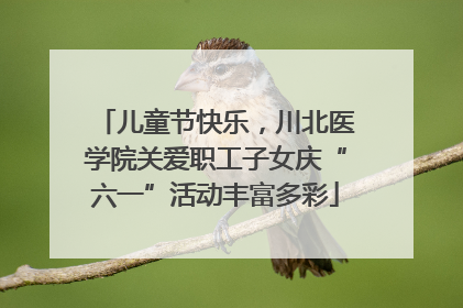 儿童节快乐，川北医学院关爱职工子女庆“六一”活动丰富多彩