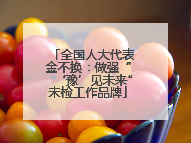 全国人大代表金不换：做强“‘豫’见未来”未检工作品牌