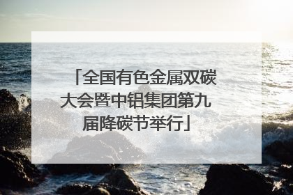 全国有色金属双碳大会暨中铝集团第九届降碳节举行