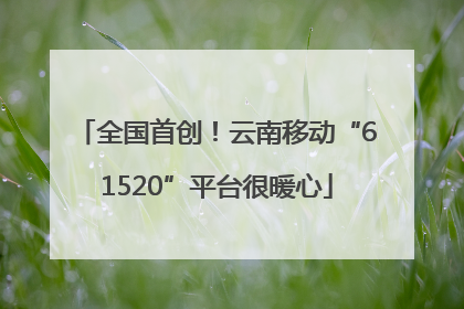 全国首创！云南移动“61520”平台很暖心