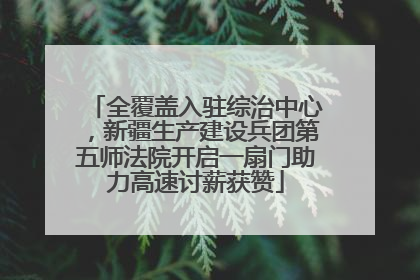 全覆盖入驻综治中心，新疆生产建设兵团第五师法院开启一扇门助力高速讨薪获赞