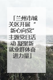 兰州市城关区开展“新心向党”主题党日活动 凝聚新就业群体奋进力量