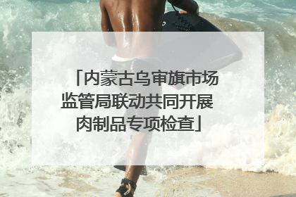 内蒙古乌审旗市场监管局联动共同开展肉制品专项检查