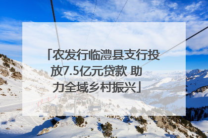 农发行临澧县支行投放7.5亿元贷款 助力全域乡村振兴