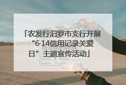 农发行汨罗市支行开展“6·14信用记录关爱日”主题宣传活动
