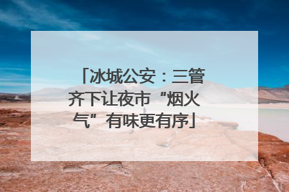 冰城公安：三管齐下让夜市“烟火气”有味更有序