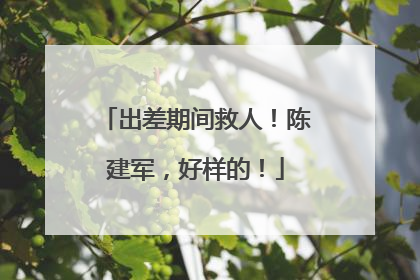 出差期间救人！陈建军，好样的！