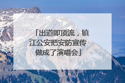 出道即顶流，镇江公安把安防宣传做成了演唱会