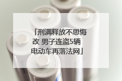 刑满释放不思悔改 男子连盗5辆电动车再落法网