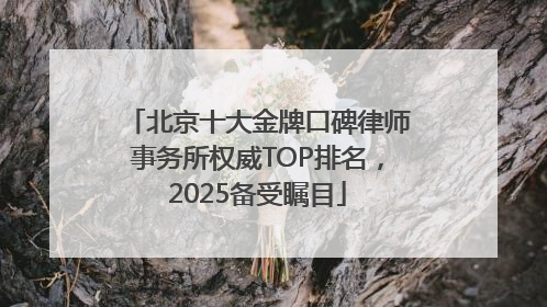 北京十大金牌口碑律师事务所权威TOP排名，2025备受瞩目
