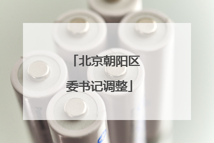 北京朝阳区委书记调整