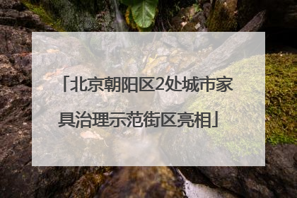 北京朝阳区2处城市家具治理示范街区亮相
