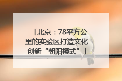 北京：78平方公里的实验区打造文化创新“朝阳模式”