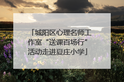 城阳区心理名师工作室“送课百场行”活动走进夏庄小学
