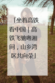 坐着高铁看中国｜高铁飞驰粤湘间，山乡湾区共向荣