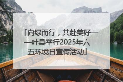 向绿而行，共赴美好——叶县举行2025年六五环境日宣传活动