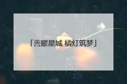 善耀星城 橘灯筑梦
