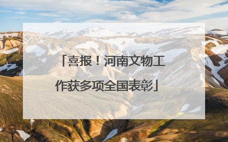喜报！河南文物工作获多项全国表彰