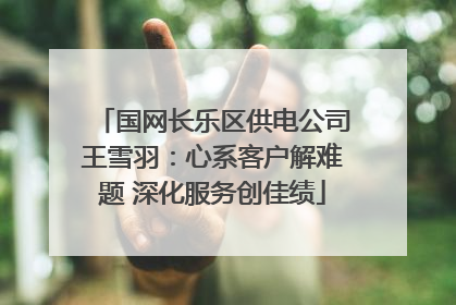 国网长乐区供电公司王雪羽：心系客户解难题 深化服务创佳绩