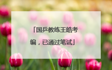 国乒教练王皓考编，已通过笔试