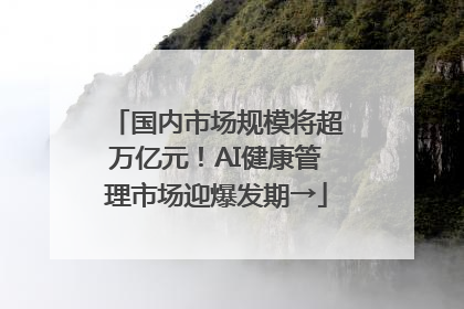 国内市场规模将超万亿元！AI健康管理市场迎爆发期→