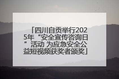 四川自贡举行2025年“安全宣传咨询日”活动 为应急安全公益短视频获奖者颁奖