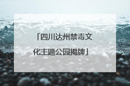 四川达州禁毒文化主题公园揭牌