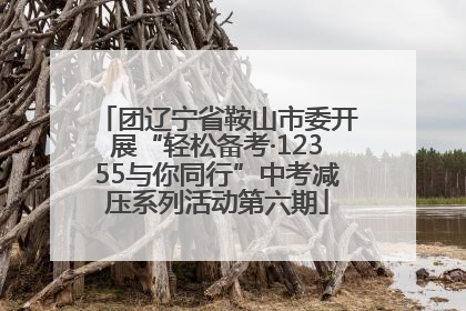 团辽宁省鞍山市委开展“轻松备考·12355与你同行”中考减压系列活动第六期