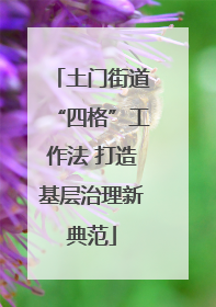 土门街道“四格”工作法 打造基层治理新典范
