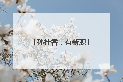 孙桂香，有新职