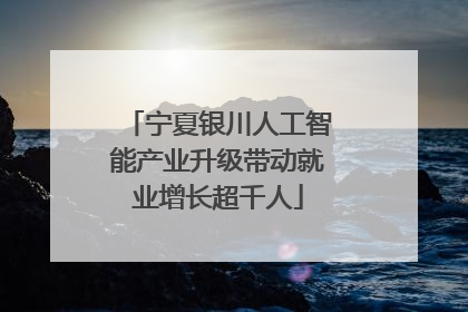宁夏银川人工智能产业升级带动就业增长超千人