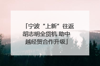 宁波“上新”往返胡志明全货机 助中越经贸合作升级