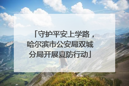 守护平安上学路，哈尔滨市公安局双城分局开展夏防行动